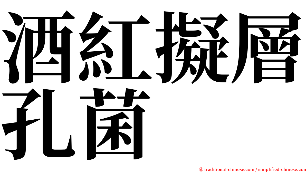 酒紅擬層孔菌 serif font