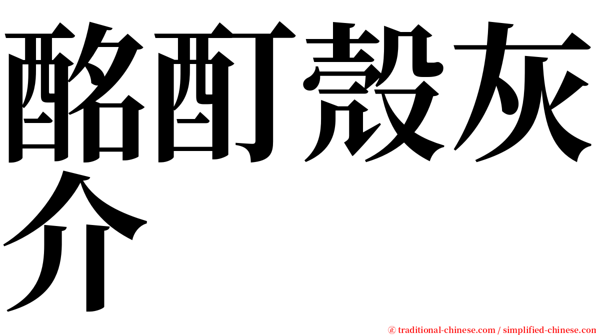 酩酊殼灰介 serif font