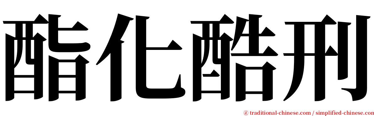 酯化酷刑 serif font