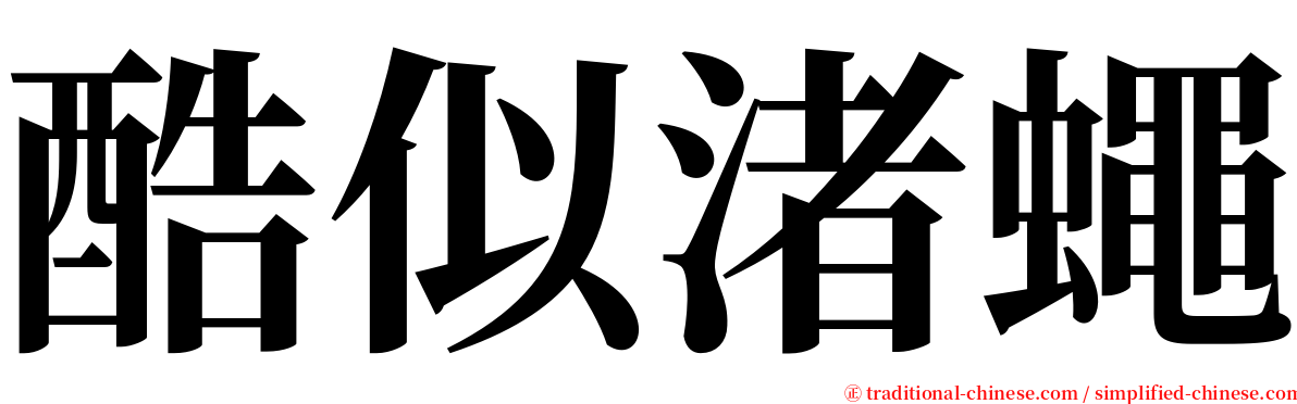 酷似渚蠅 serif font