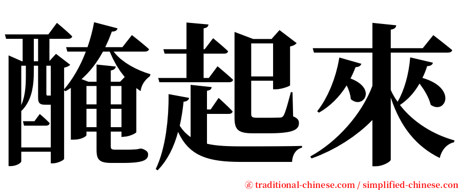 醃起來 serif font