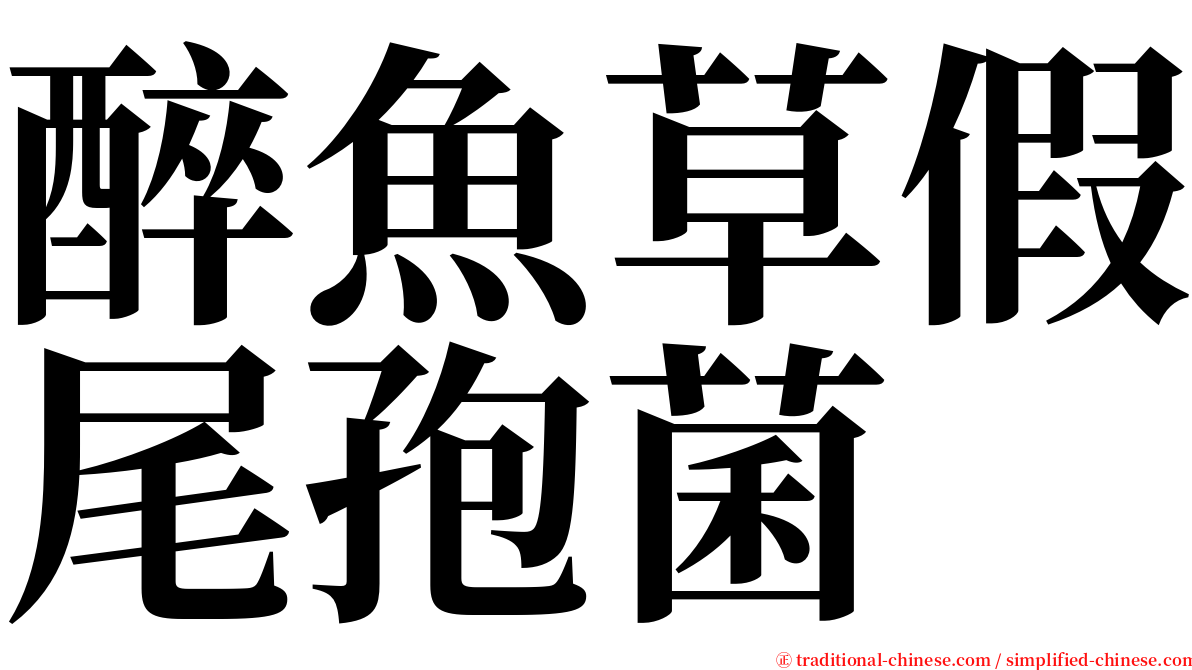 醉魚草假尾孢菌 serif font