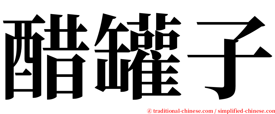 醋罐子 serif font