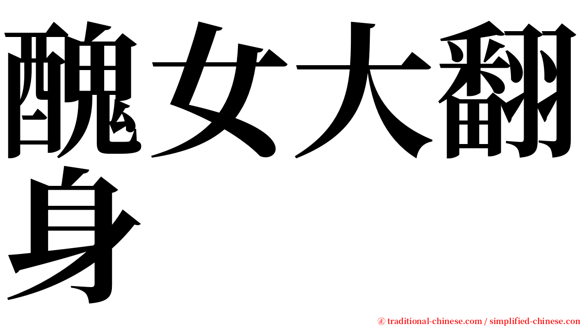 醜女大翻身 serif font