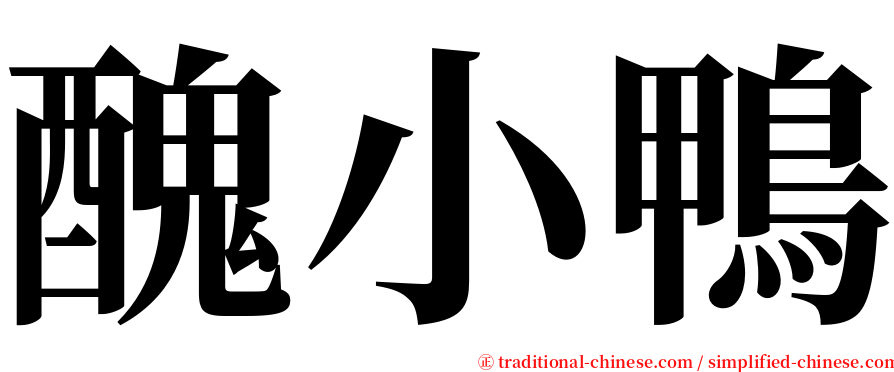 醜小鴨 serif font