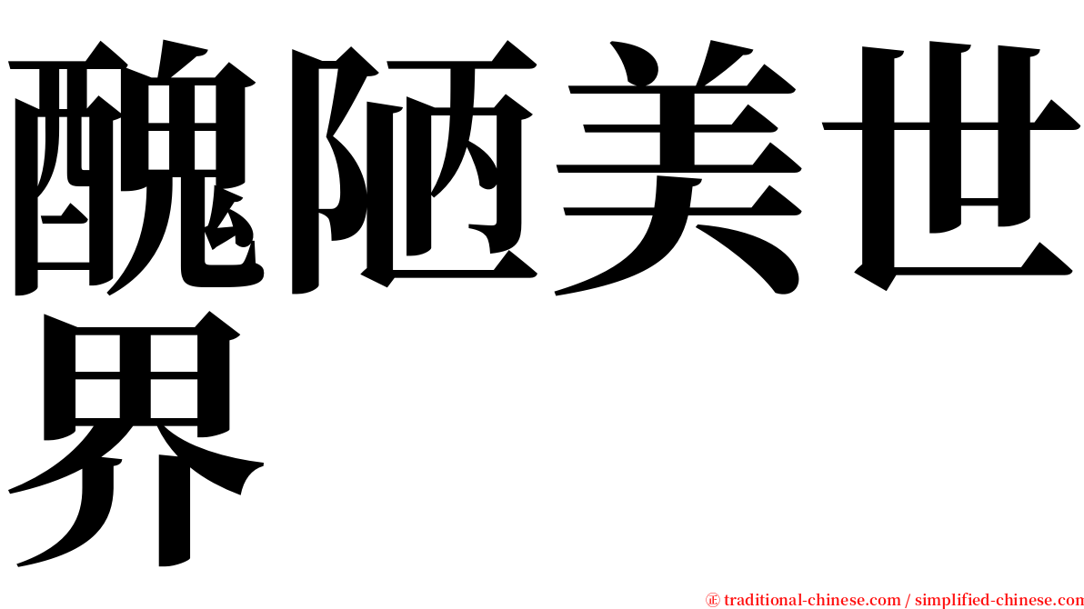 醜陋美世界 serif font