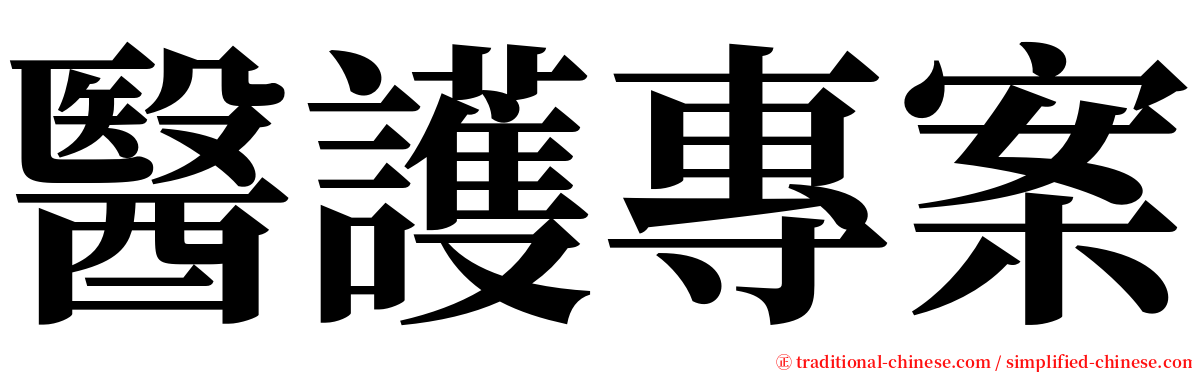 醫護專案 serif font