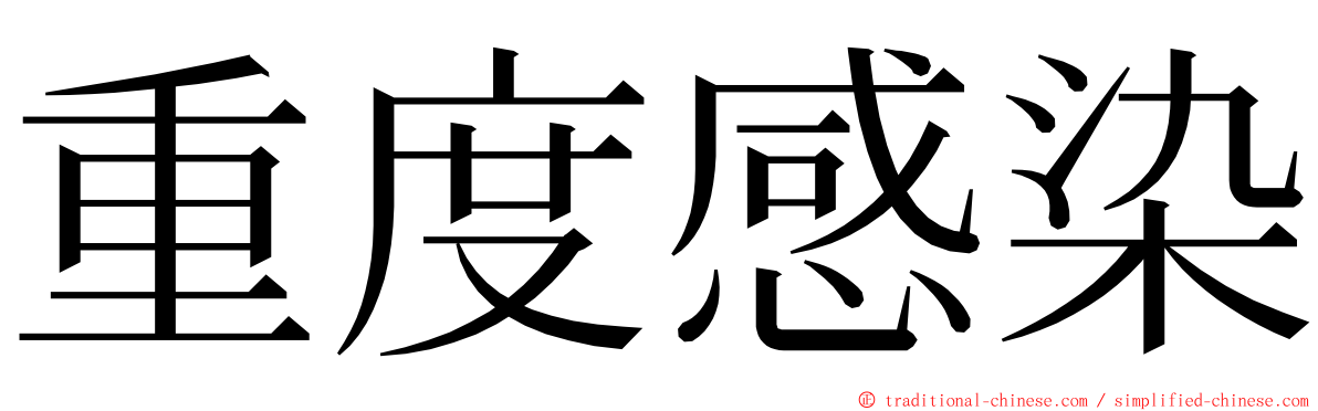 重度感染 ming font