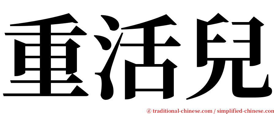 重活兒 serif font