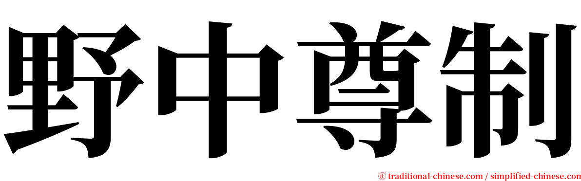 野中尊制 serif font