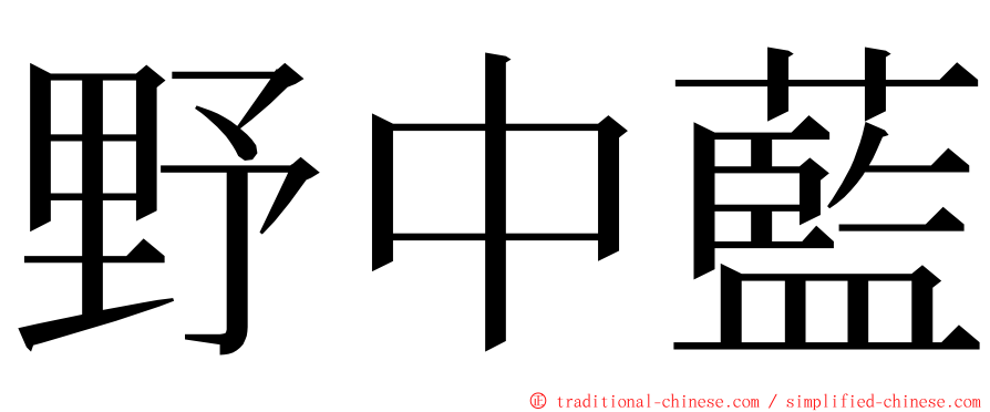 野中藍 ming font