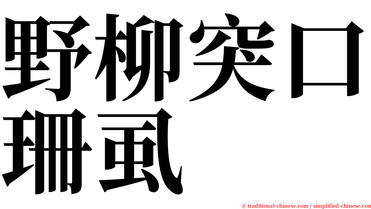 野柳突口珊虱 serif font