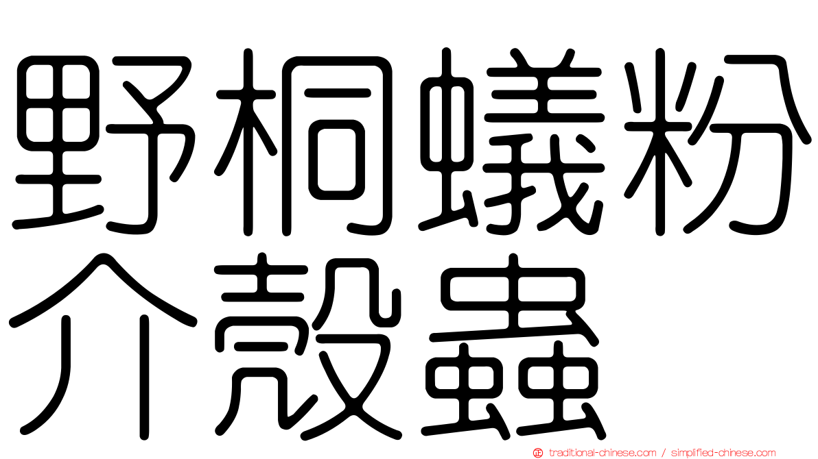 野桐蟻粉介殼蟲