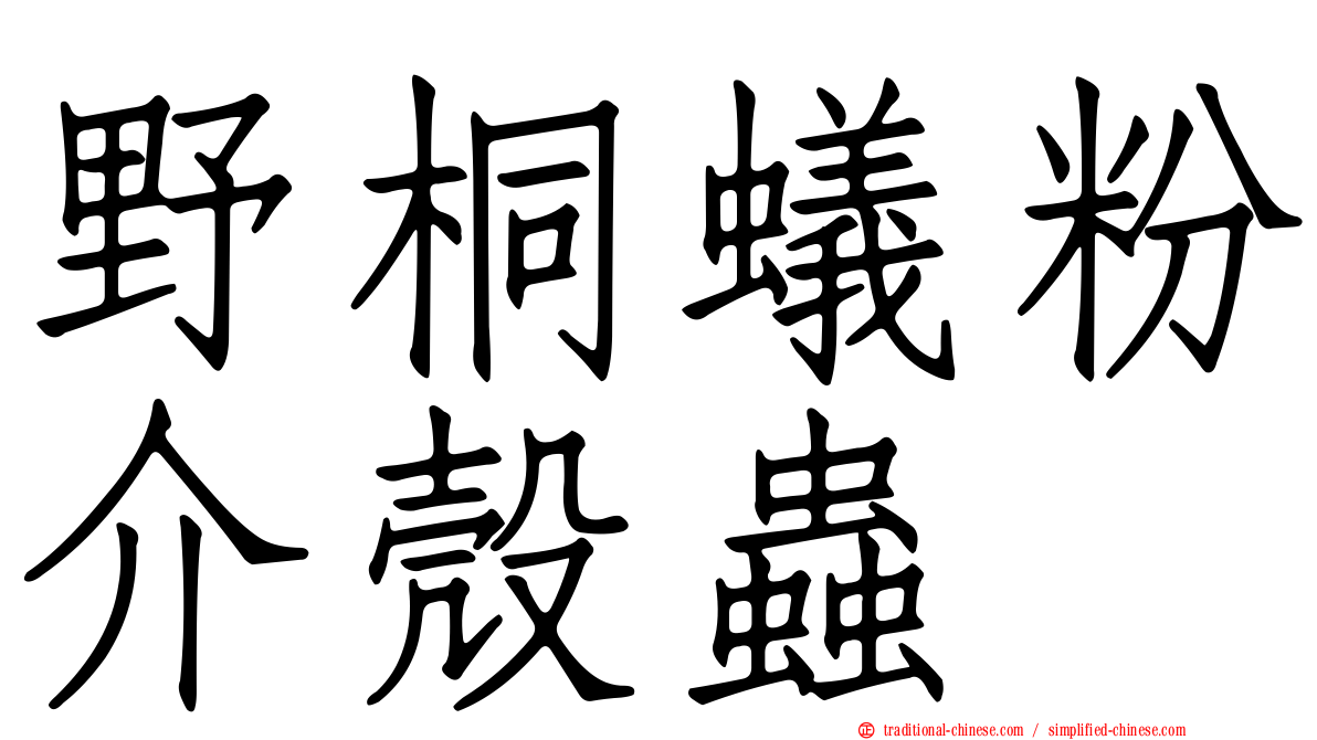 野桐蟻粉介殼蟲