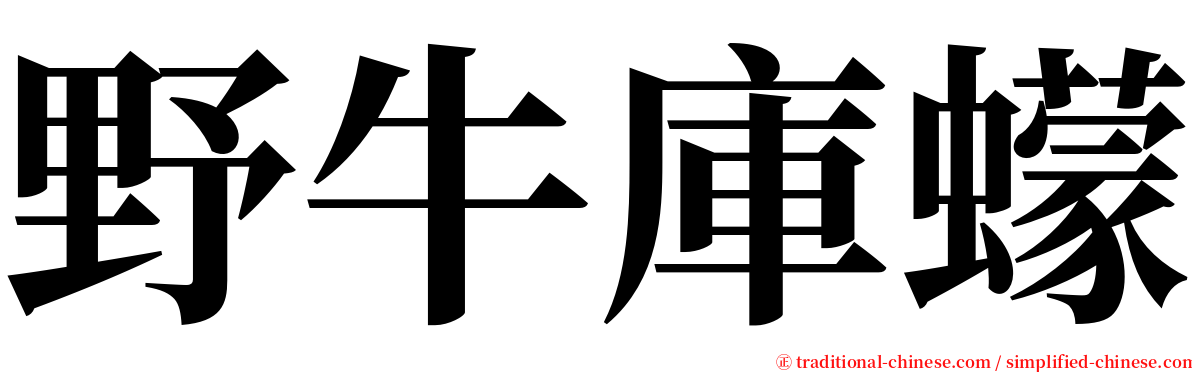 野牛庫蠓 serif font