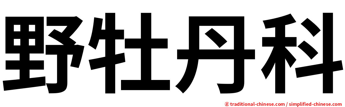 野牡丹科