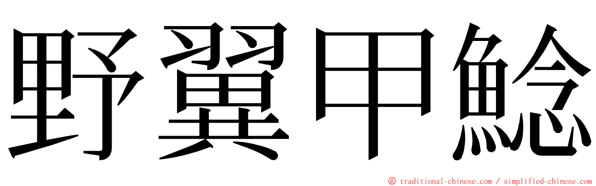 野翼甲鯰 ming font