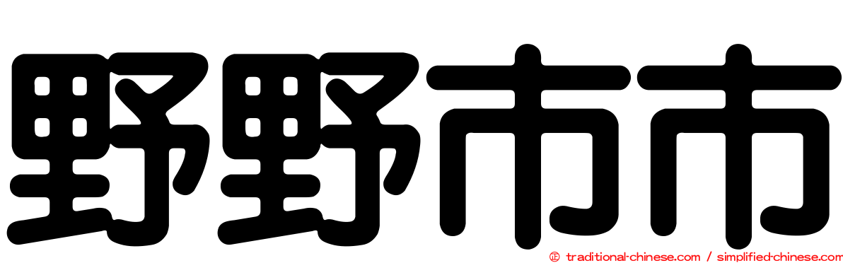 野野市市