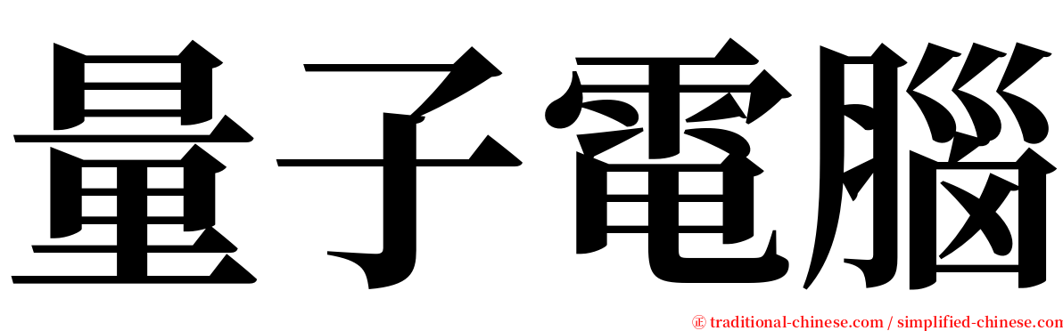 量子電腦 serif font