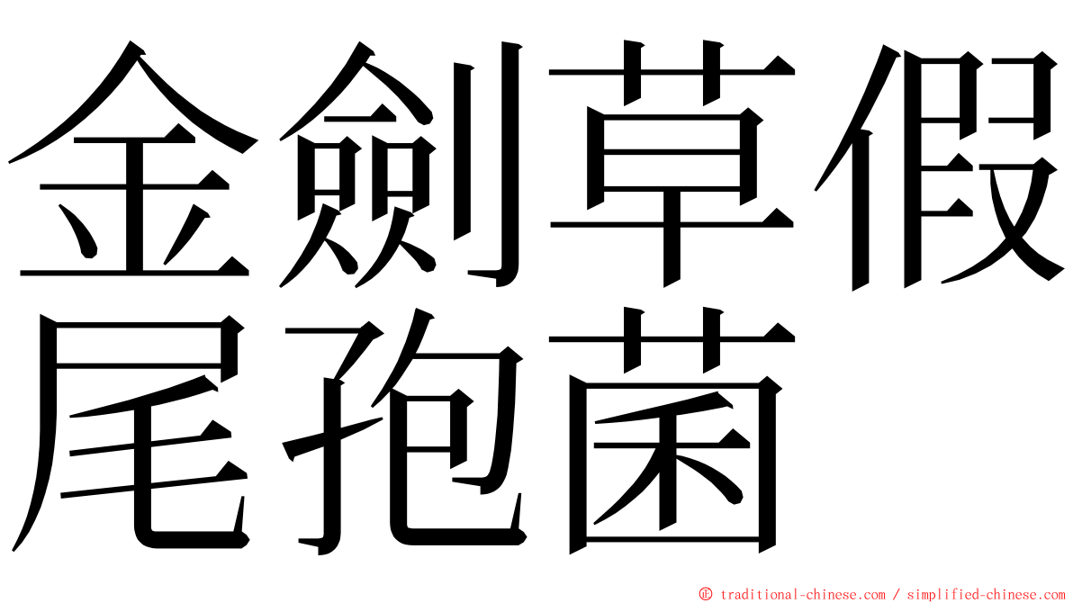 金劍草假尾孢菌 ming font