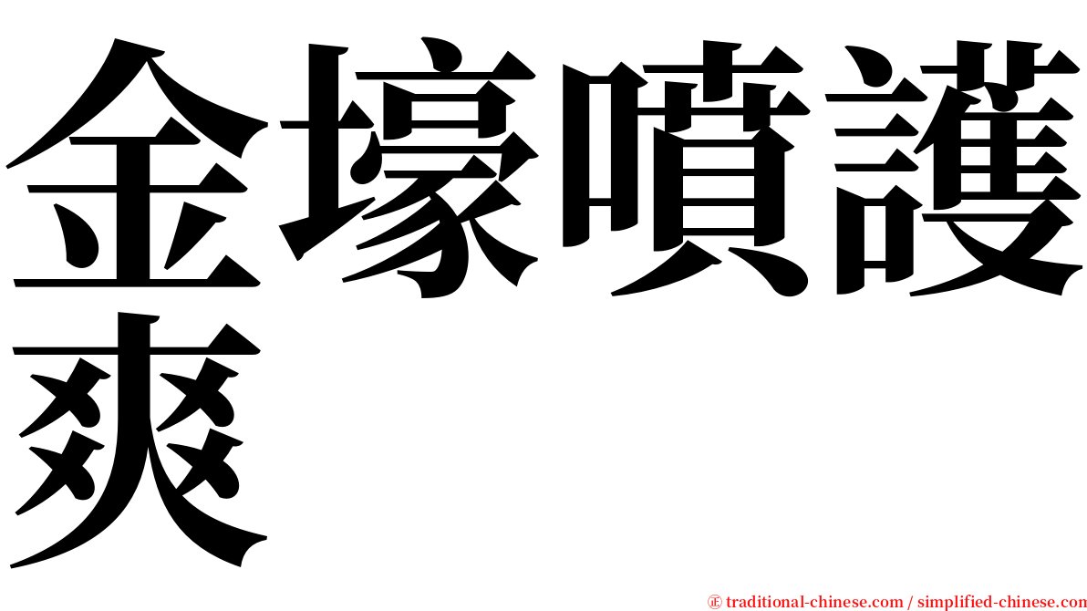 金壕噴護爽 serif font