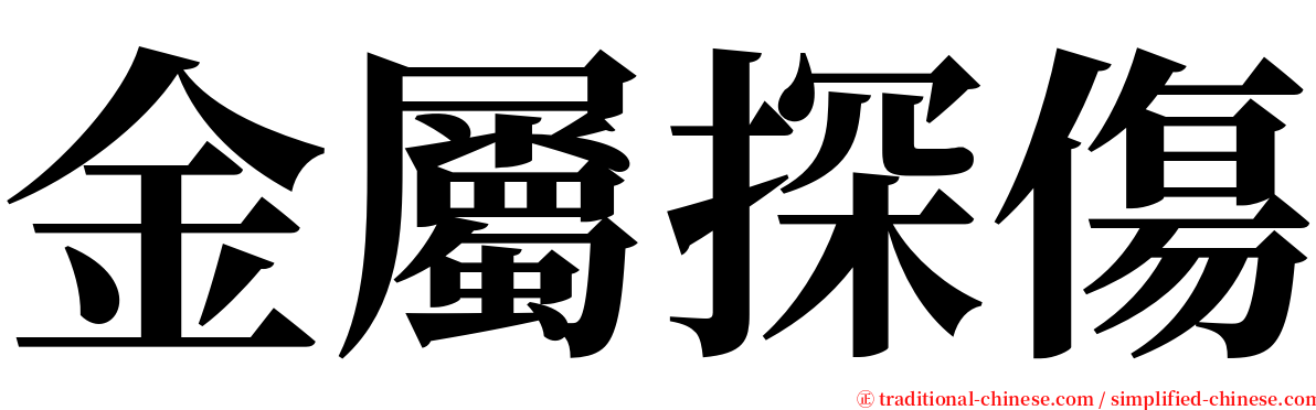 金屬探傷 serif font