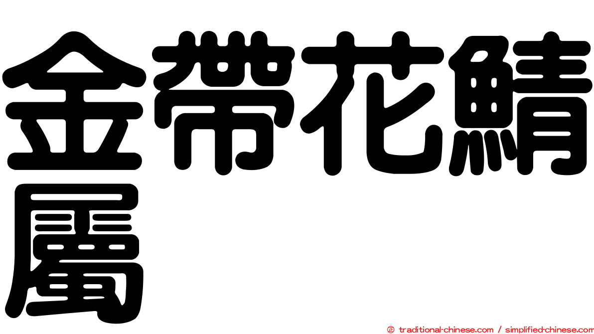 金帶花鯖屬