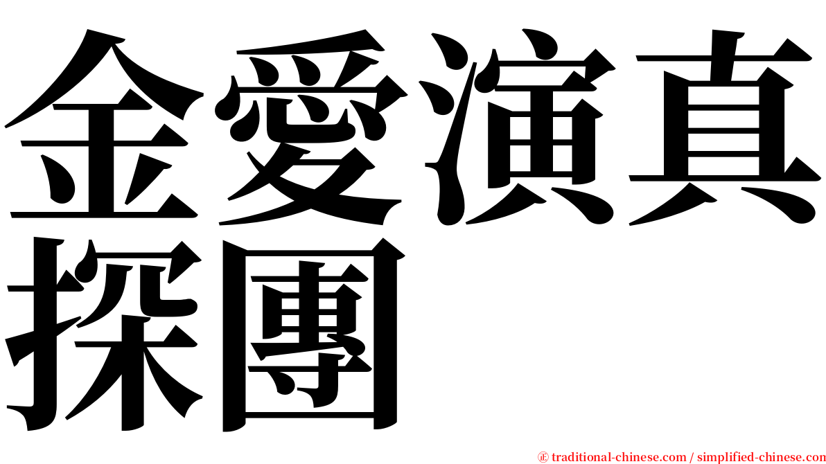 金愛演真探團 serif font