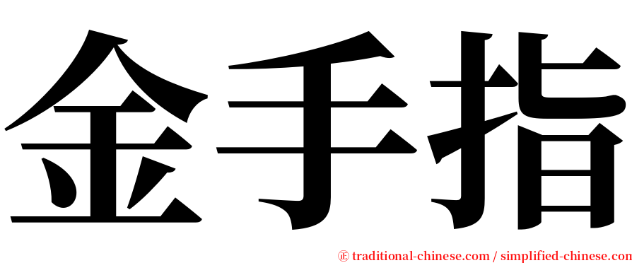 金手指 serif font