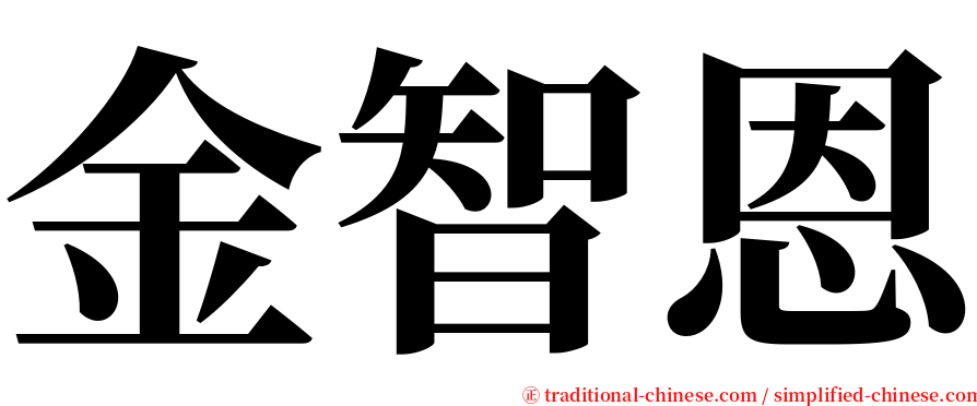 金智恩 serif font