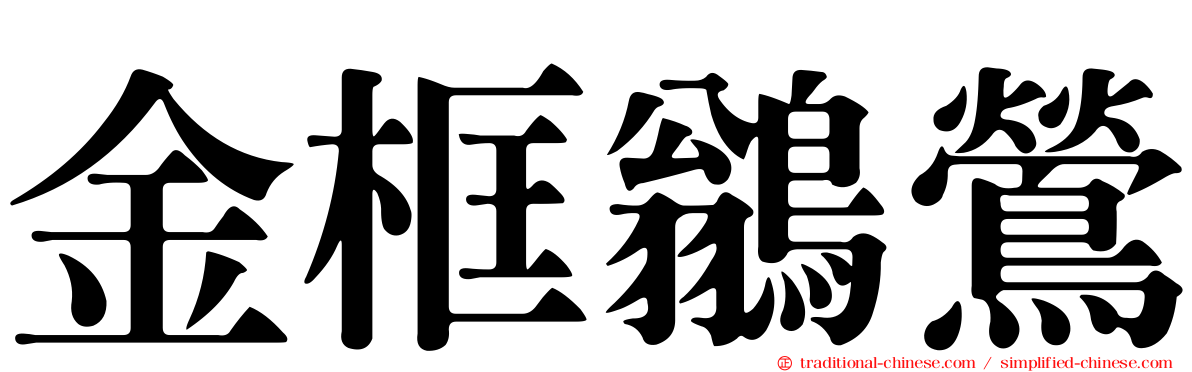 金框鶲鶯