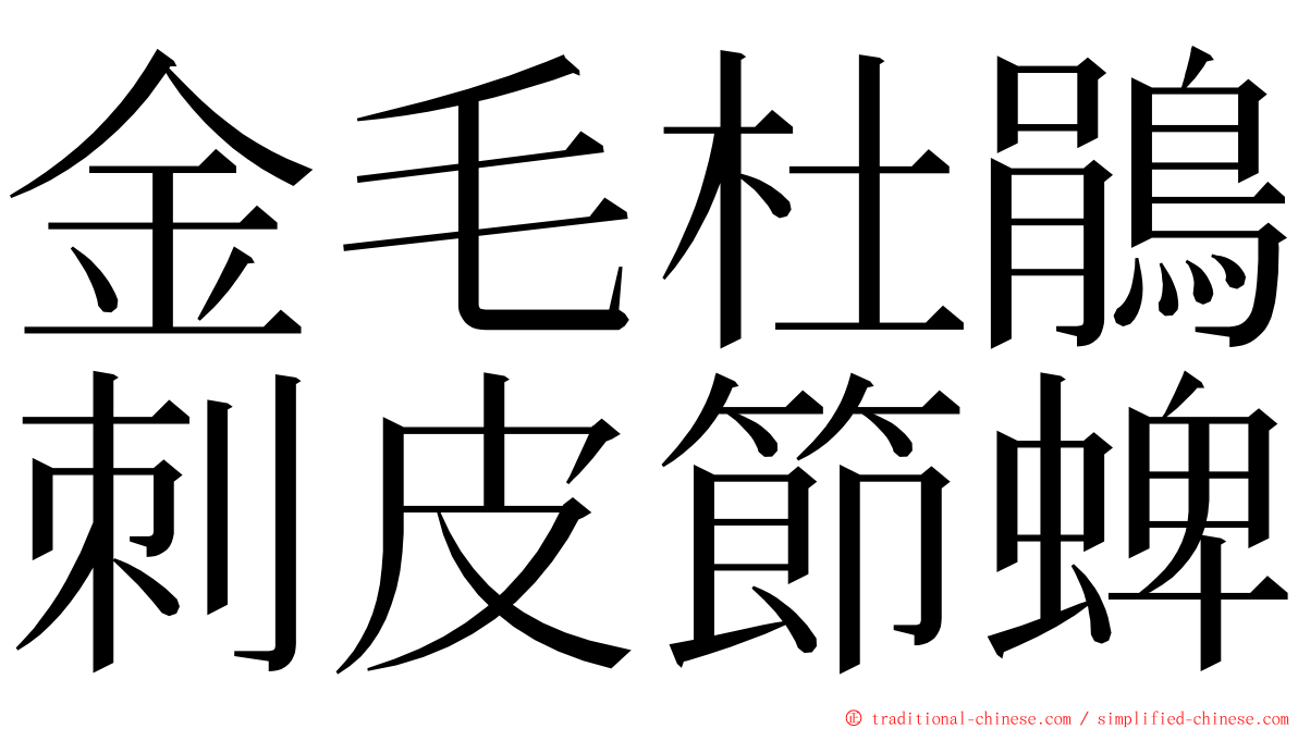 金毛杜鵑刺皮節蜱 ming font