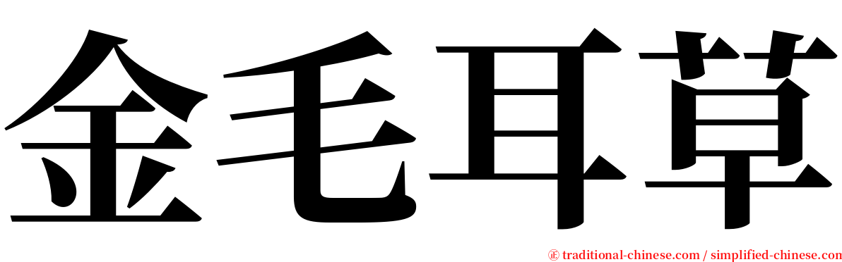 金毛耳草 serif font