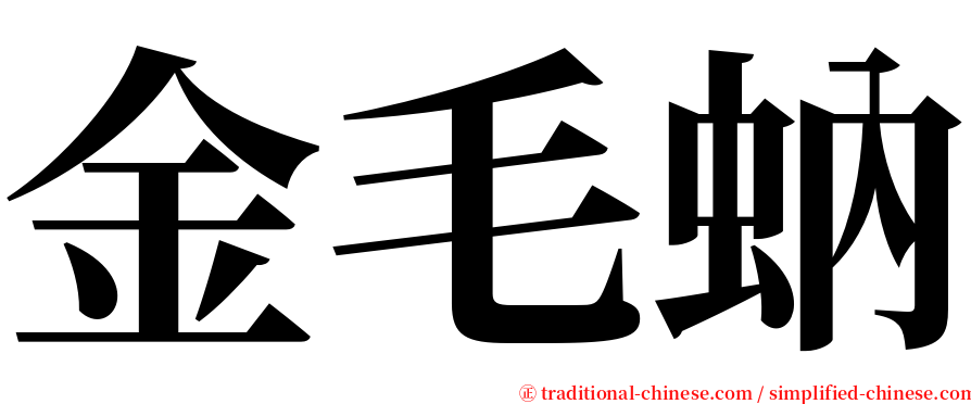 金毛蚋 serif font