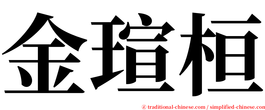 金瑄桓 serif font