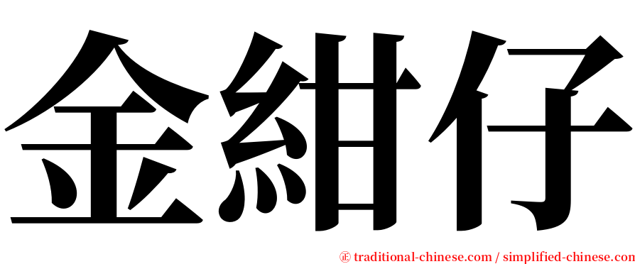 金紺仔 serif font