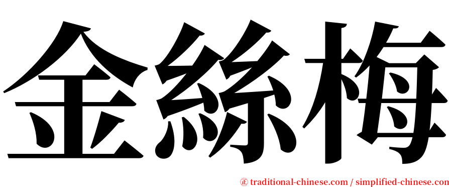 金絲梅 serif font