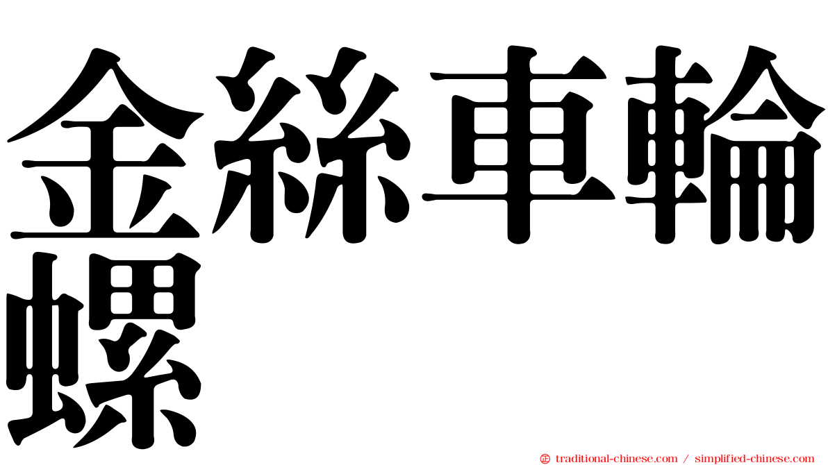 金絲車輪螺