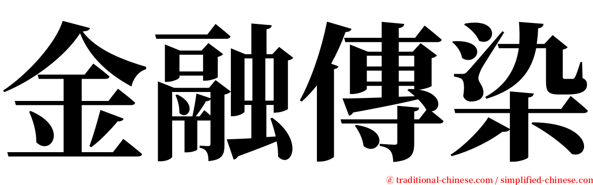 金融傳染 serif font