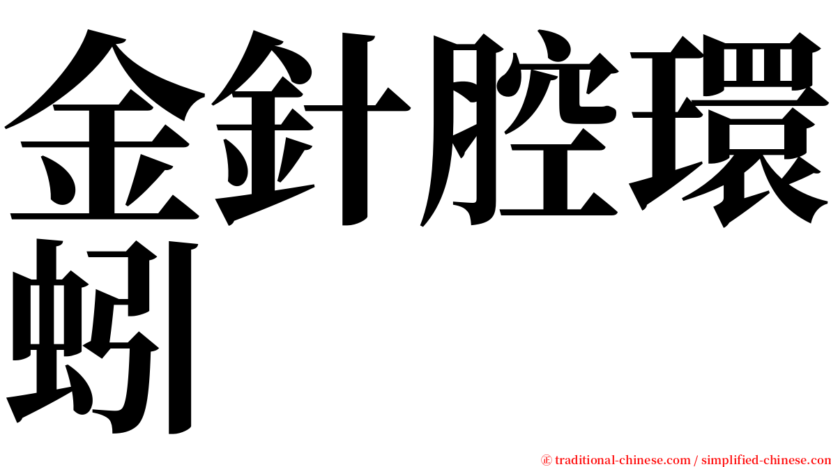 金針腔環蚓 serif font