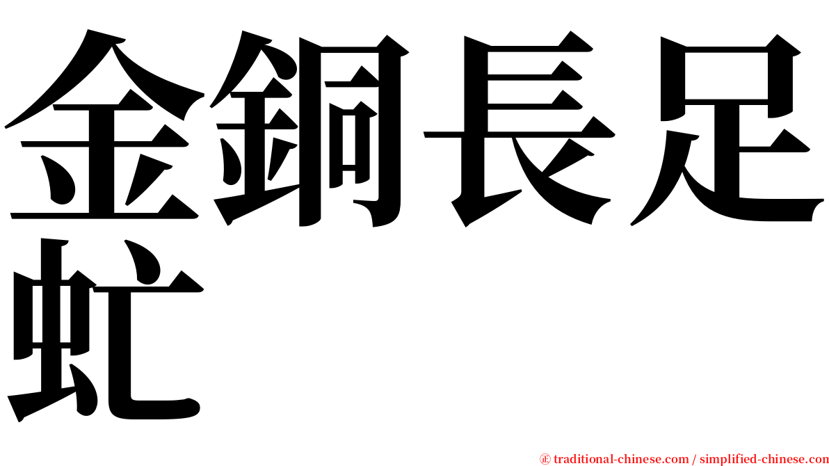 金銅長足虻 serif font