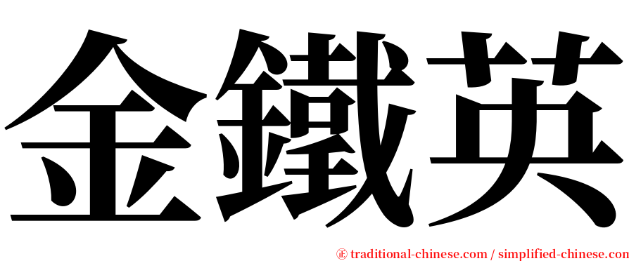 金鐵英 serif font