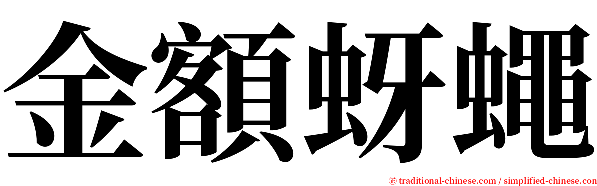 金額蚜蠅 serif font