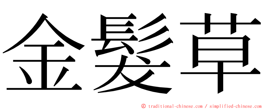 金髮草 ming font