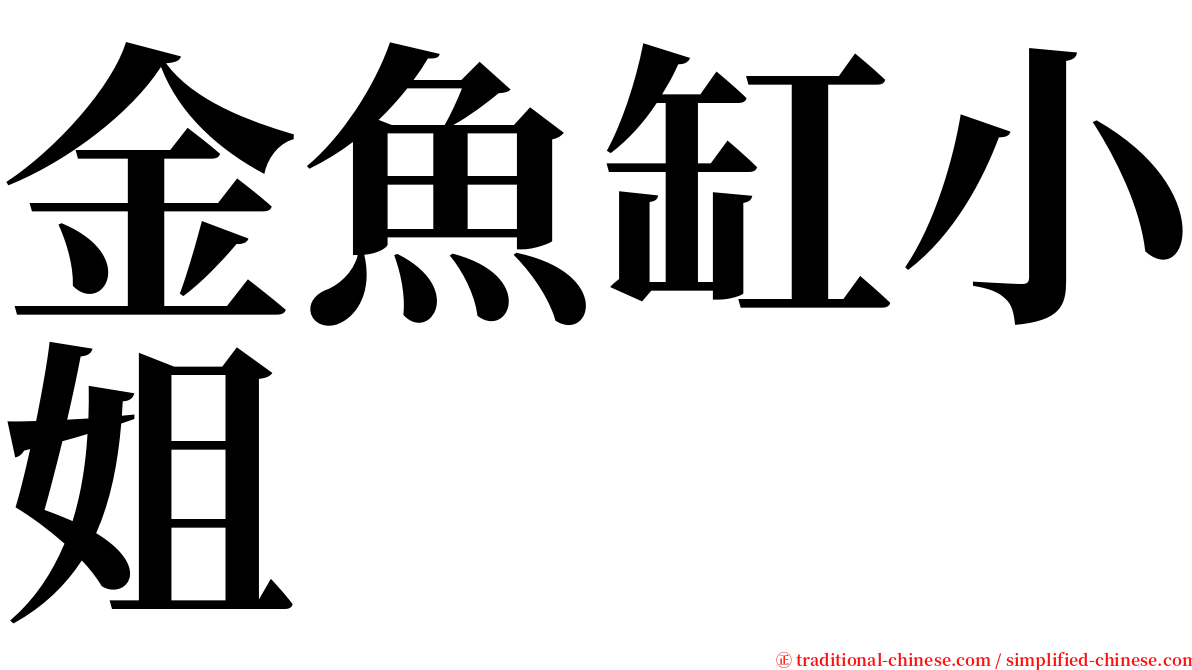 金魚缸小姐 serif font