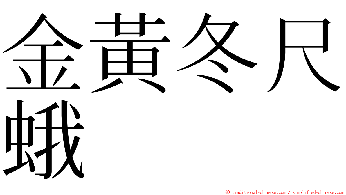 金黃冬尺蛾 ming font