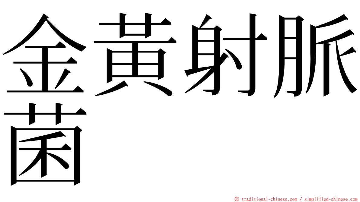 金黃射脈菌 ming font