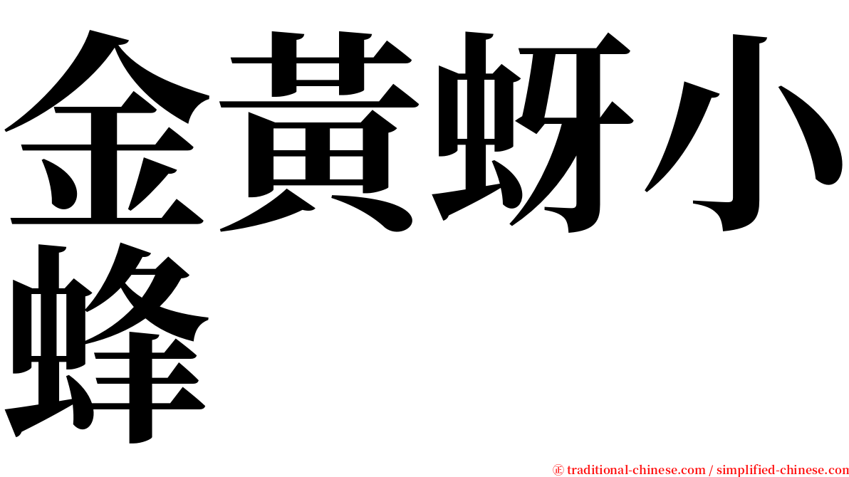 金黃蚜小蜂 serif font