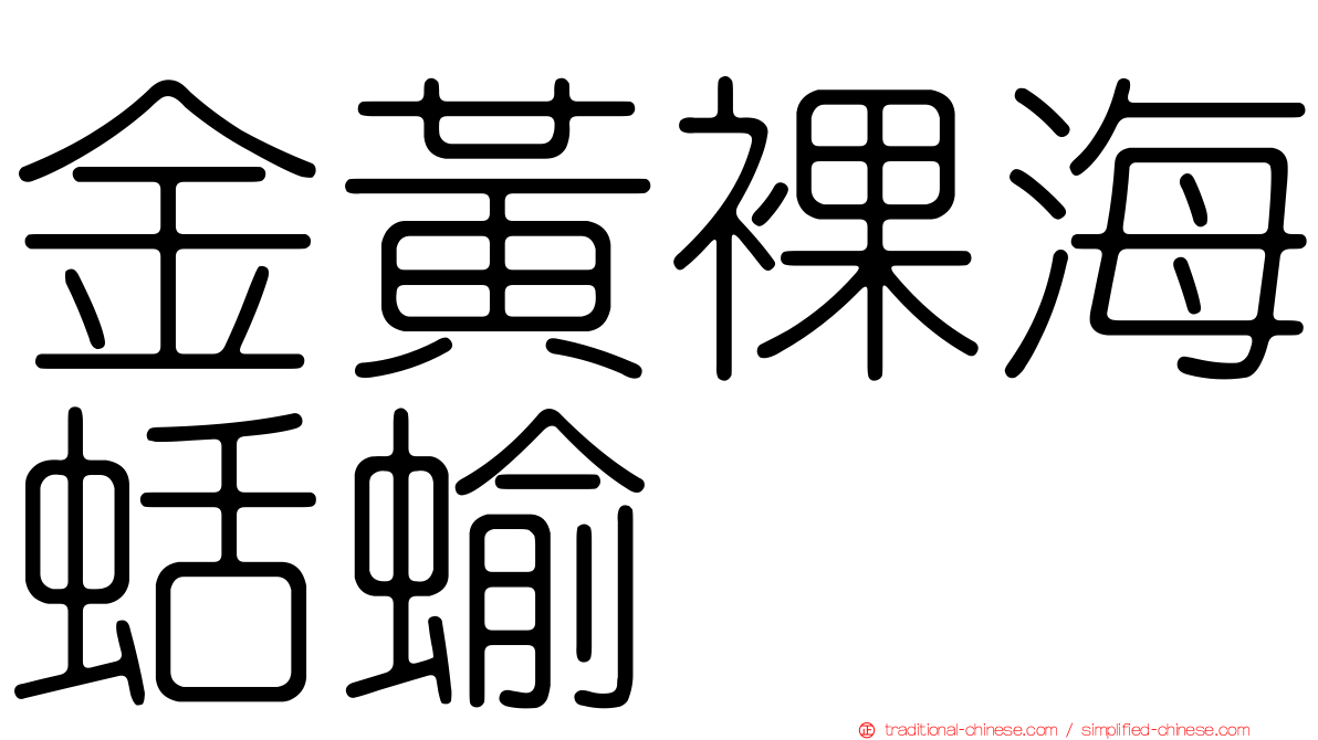 金黃裸海蛞蝓