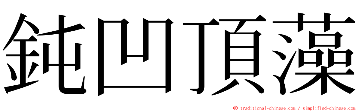 鈍凹頂藻 ming font